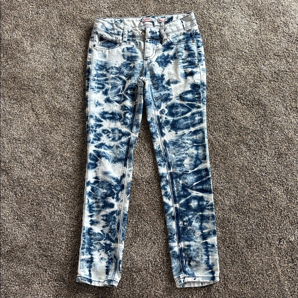 Girls BONGO Blue Tie-Dye Leggings Size 8